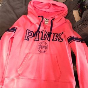 Bright pink hoodie